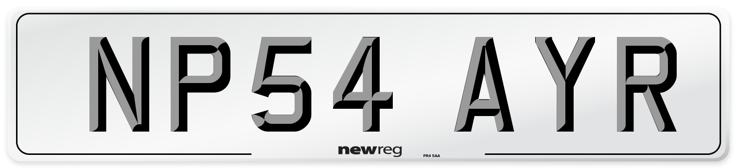 NP54 AYR Number Plate from New Reg